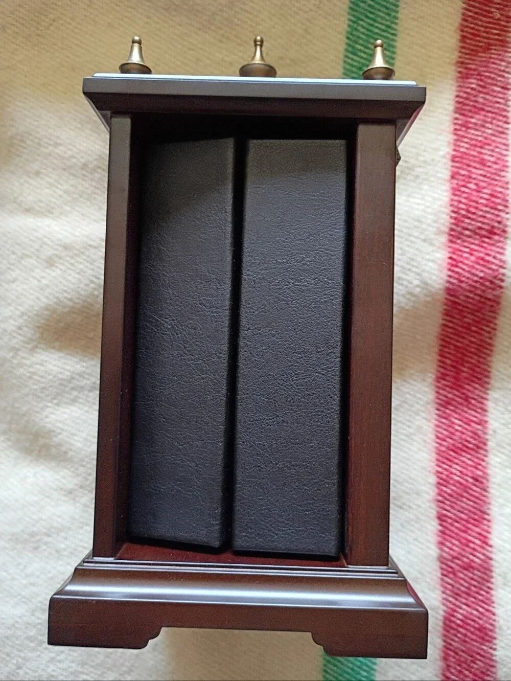 Bombay Mahogany Wood 4x6 Photo Box - Dark Brown
